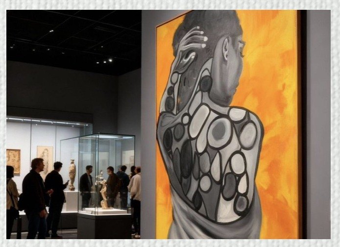 Digital simulation: a large-scale painting in an exhibition space